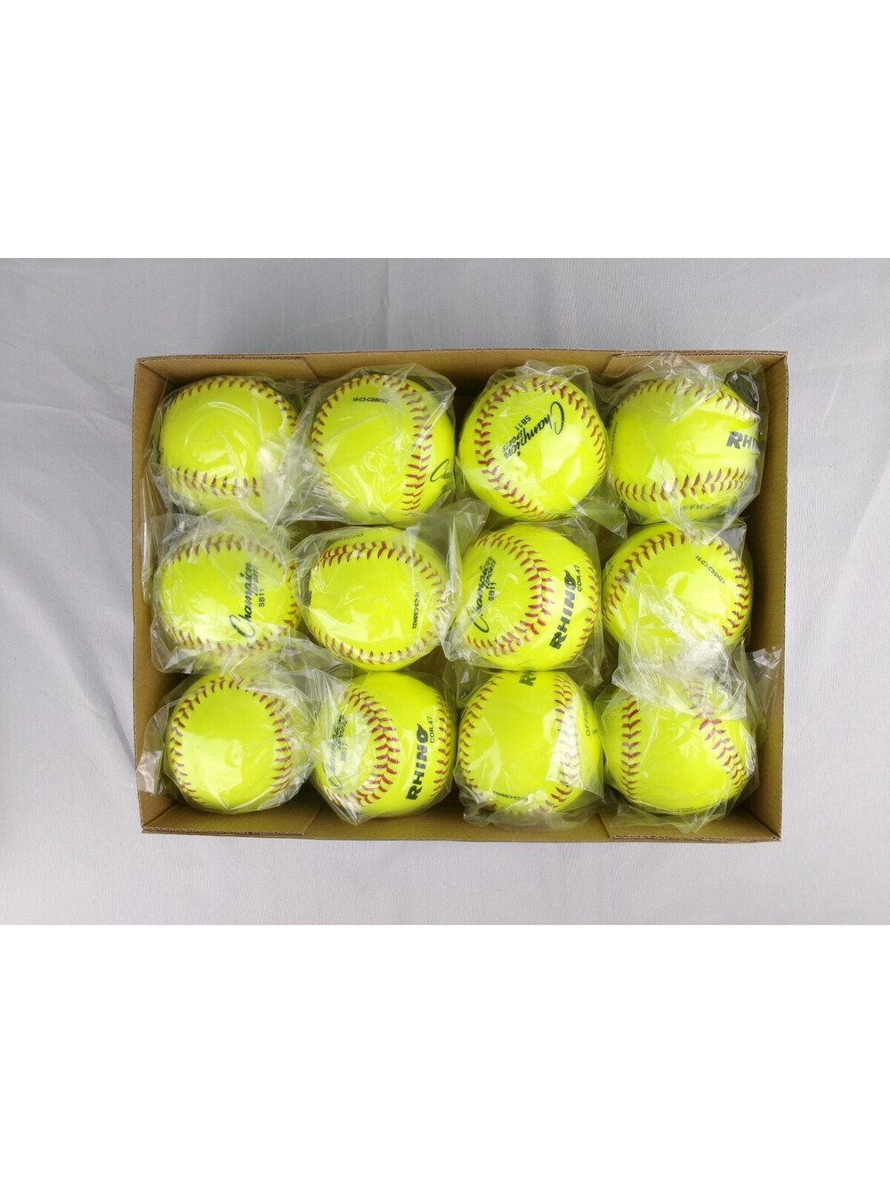 16 New 11" Softballs Champion Sports SB11 Rhino Cork Core Yellow Fastpitch